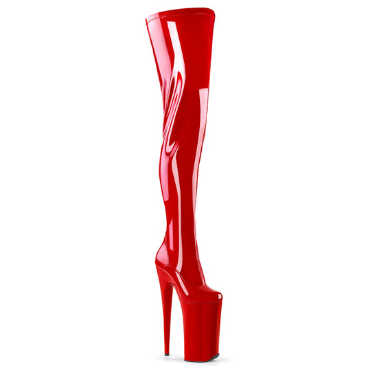 Pleaser Stivali da donna BEYOND-4000 Pat / rossa elasticizzati rossi