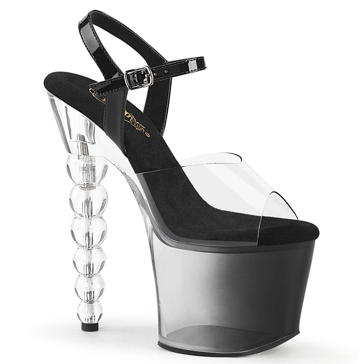 Pleaser BLISS-708-1bc clr-blk/blk-clr ombre