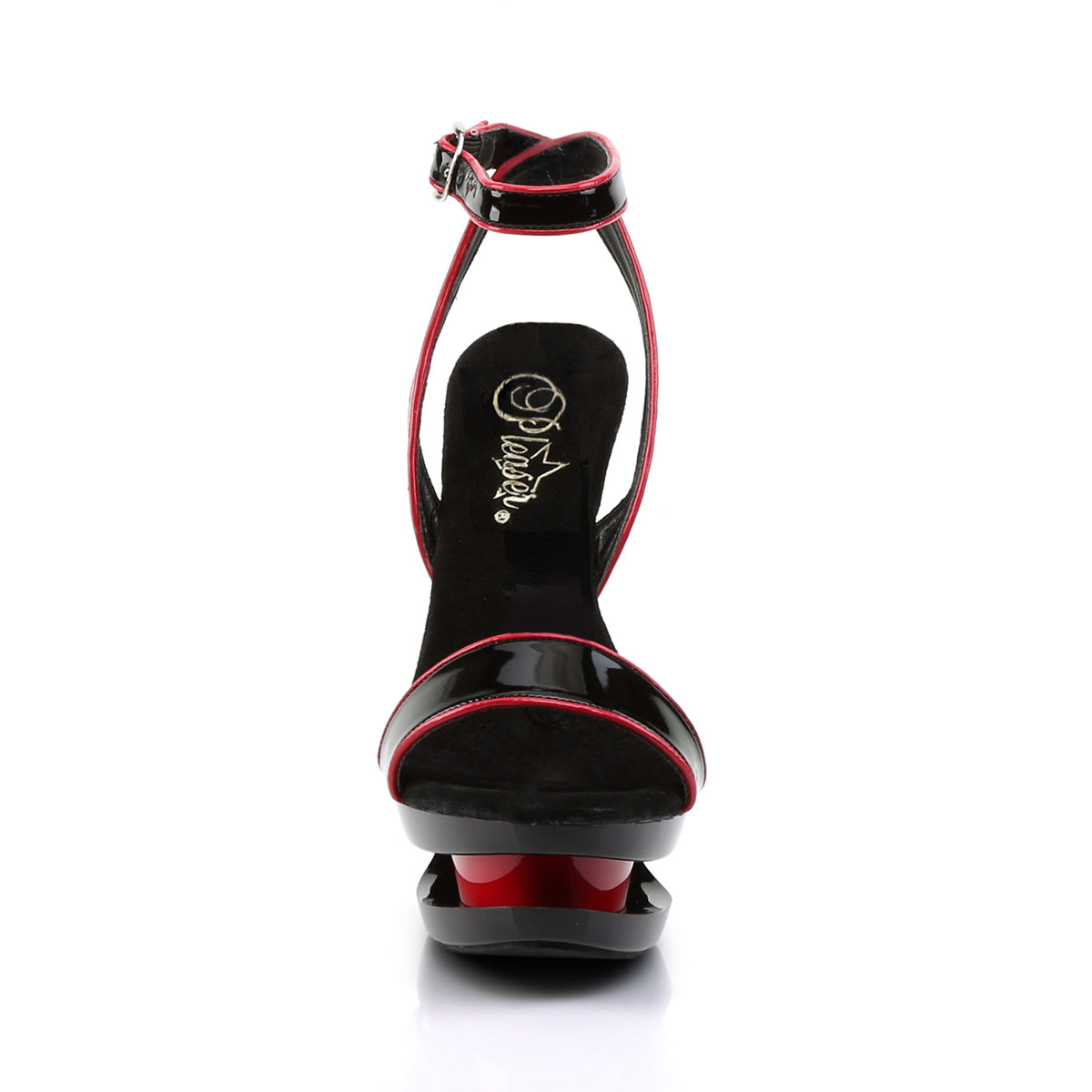 Pleaser Sandali da donna BLONDIE-631-2 BLK RED PAT / BLK-RED