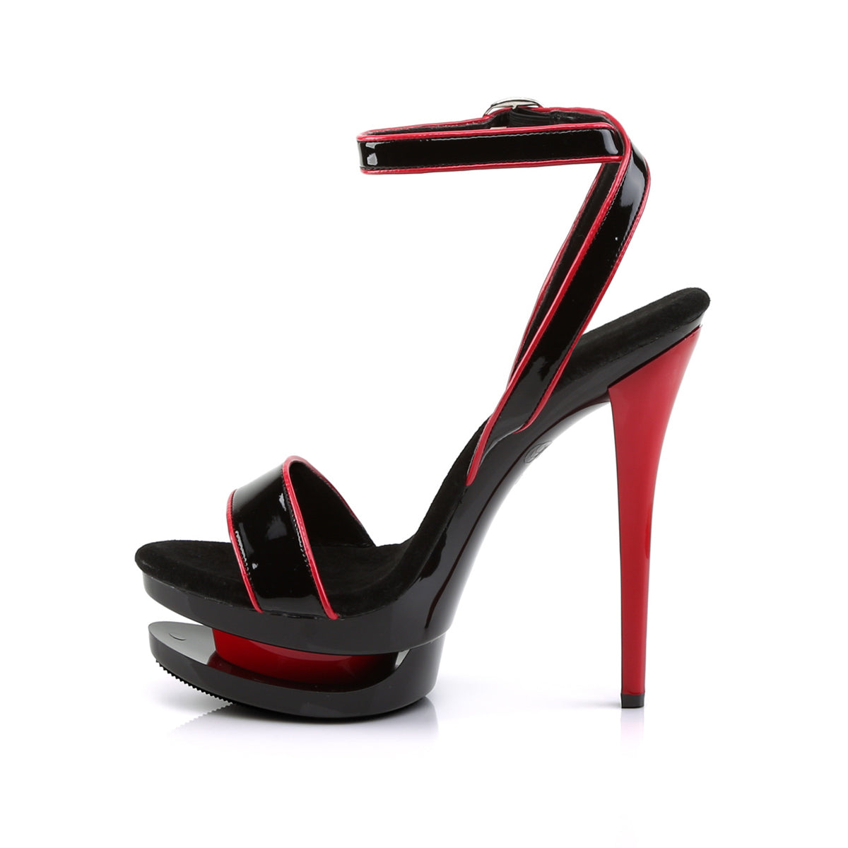 Pleaser Sandali da donna BLONDIE-631-2 BLK RED PAT / BLK-RED