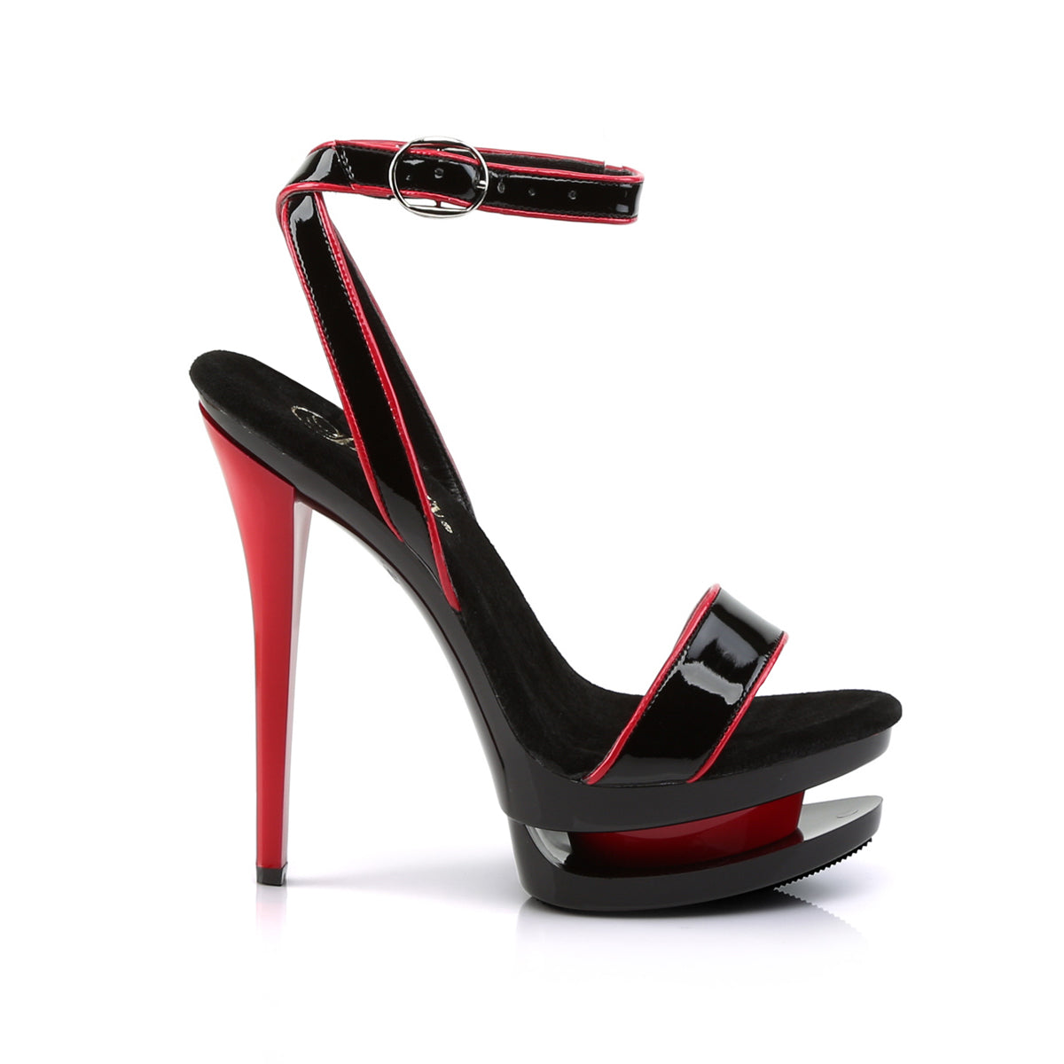 Pleaser Sandali da donna BLONDIE-631-2 BLK RED PAT / BLK-RED