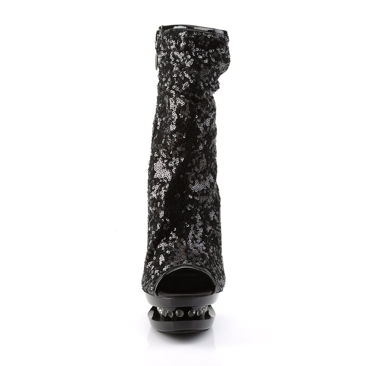 Pleaser Stivaletti da donna BLONDIE-R-1008 BLK Paillettes / BLK