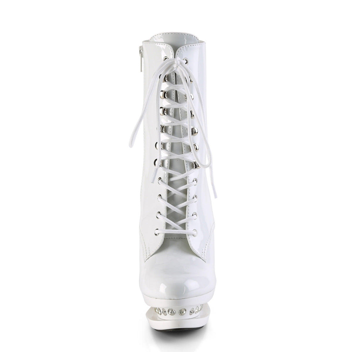 Pleaser Stivaletti da donna BLONDIE-R-1020 WHT Pat / Wht