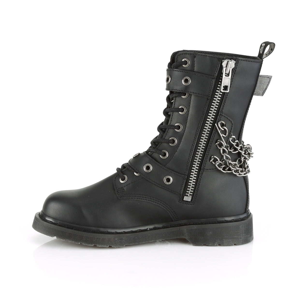 DemoniaCult Stivali da uomo BOLT-250 pelle vegana BLK