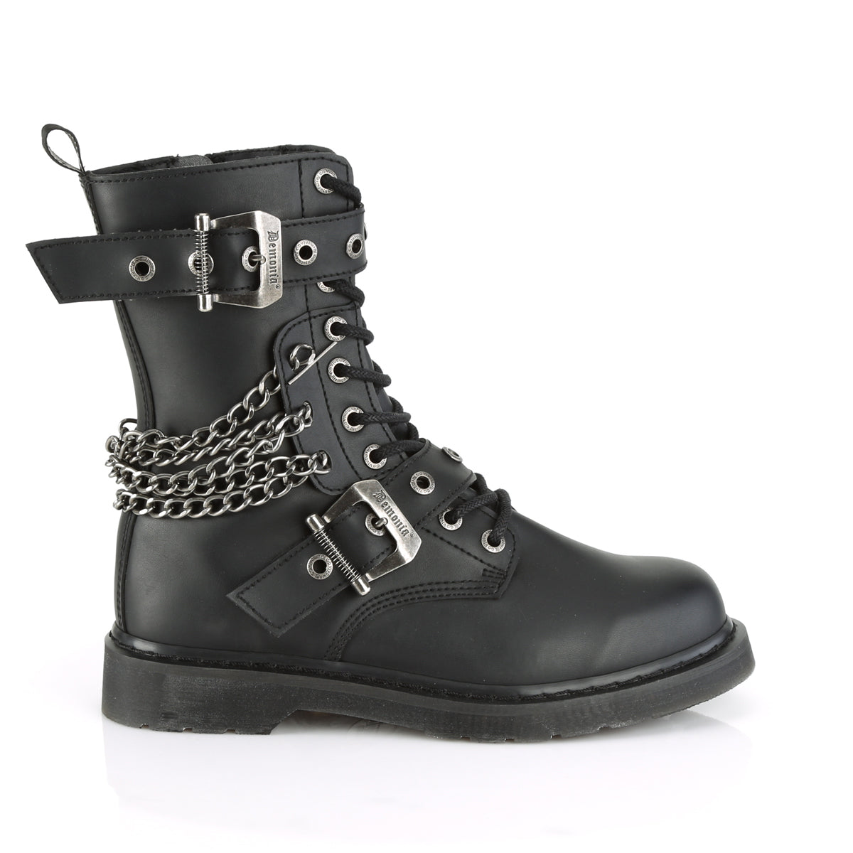 DemoniaCult Stivali da uomo BOLT-250 pelle vegana BLK