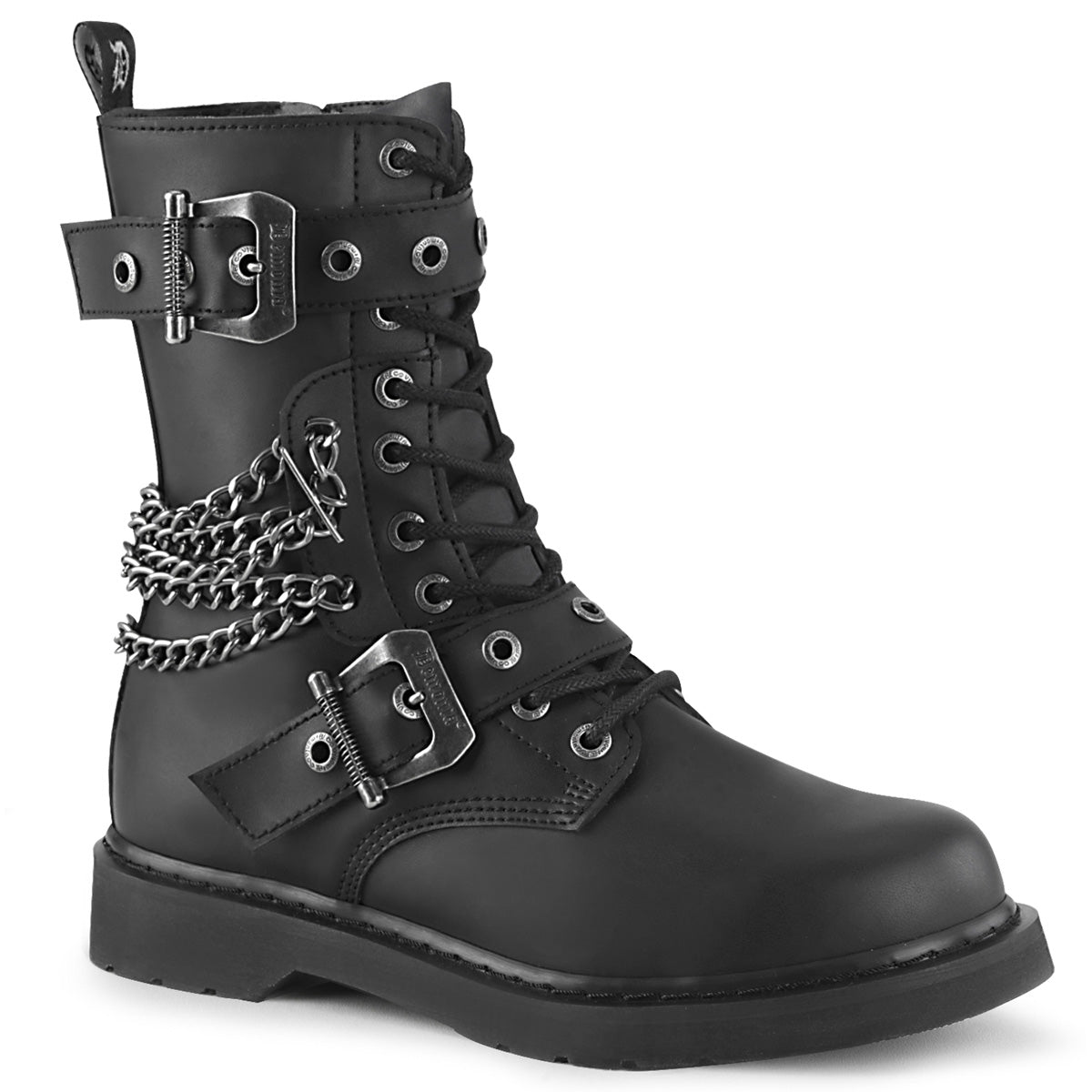 DemoniaCult Stivali da uomo BOLT-250 pelle vegana BLK