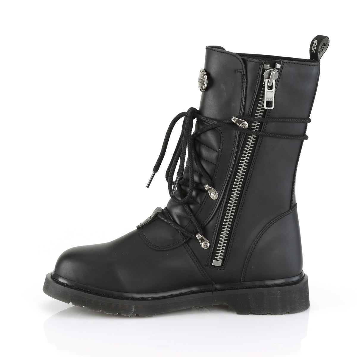 DemoniaCult Stivali da uomo BOLT-265 pelle vegana BLK