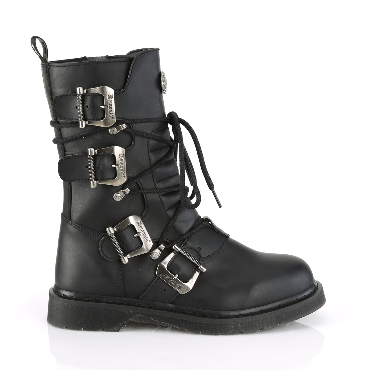DemoniaCult Stivali da uomo BOLT-265 pelle vegana BLK