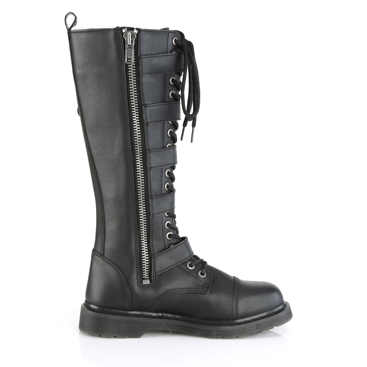 DemoniaCult Stivali da uomo BOLT-425 pelle vegana BLK