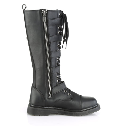 DemoniaCult Stivali da uomo BOLT-425 pelle vegana BLK