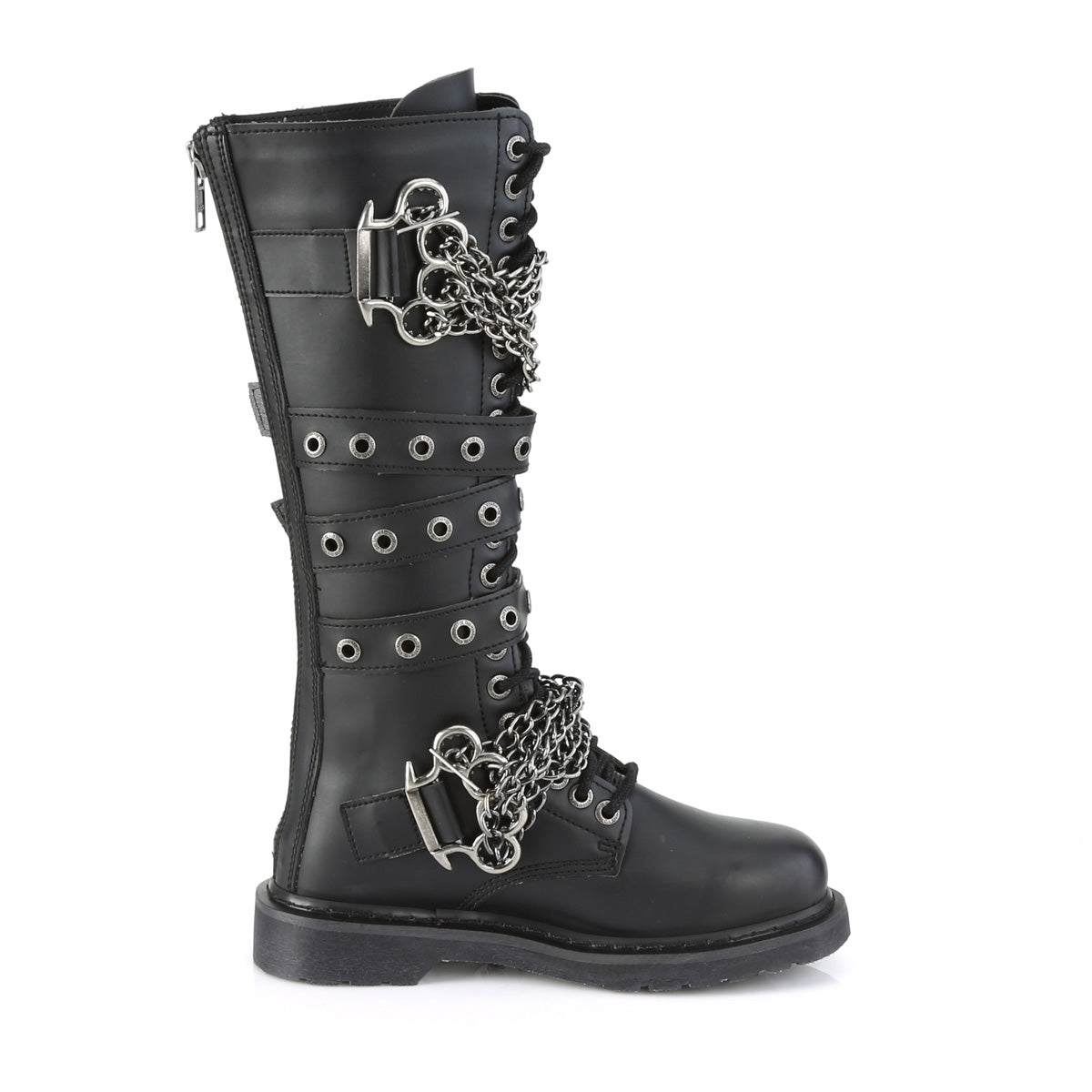 DemoniaCult Stivali da uomo BOLT-450 pelle vegana BLK