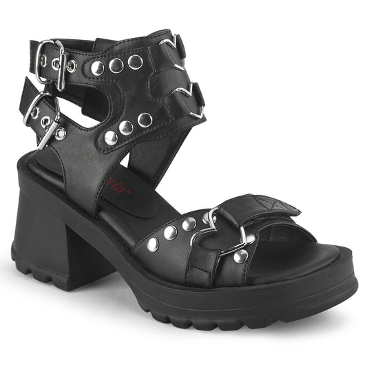 DemoniaCult  Pompe BRATTY-07 pelle vegana BLK