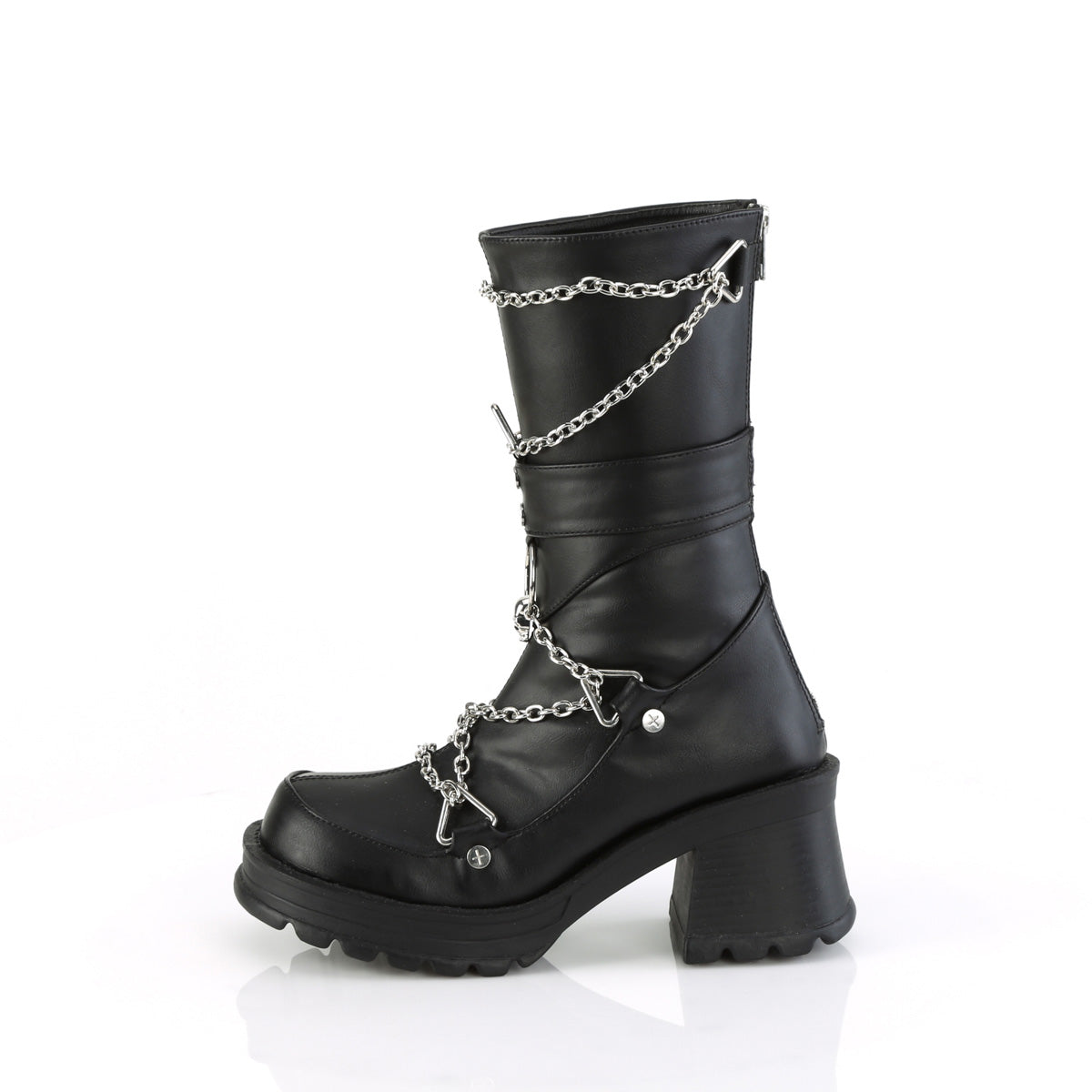 DemoniaCult Boots BRATTY-120 Blk Vegan Leather