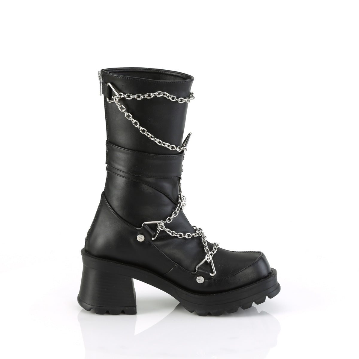 DemoniaCult Boots BRATTY-120 Blk Vegan Leather