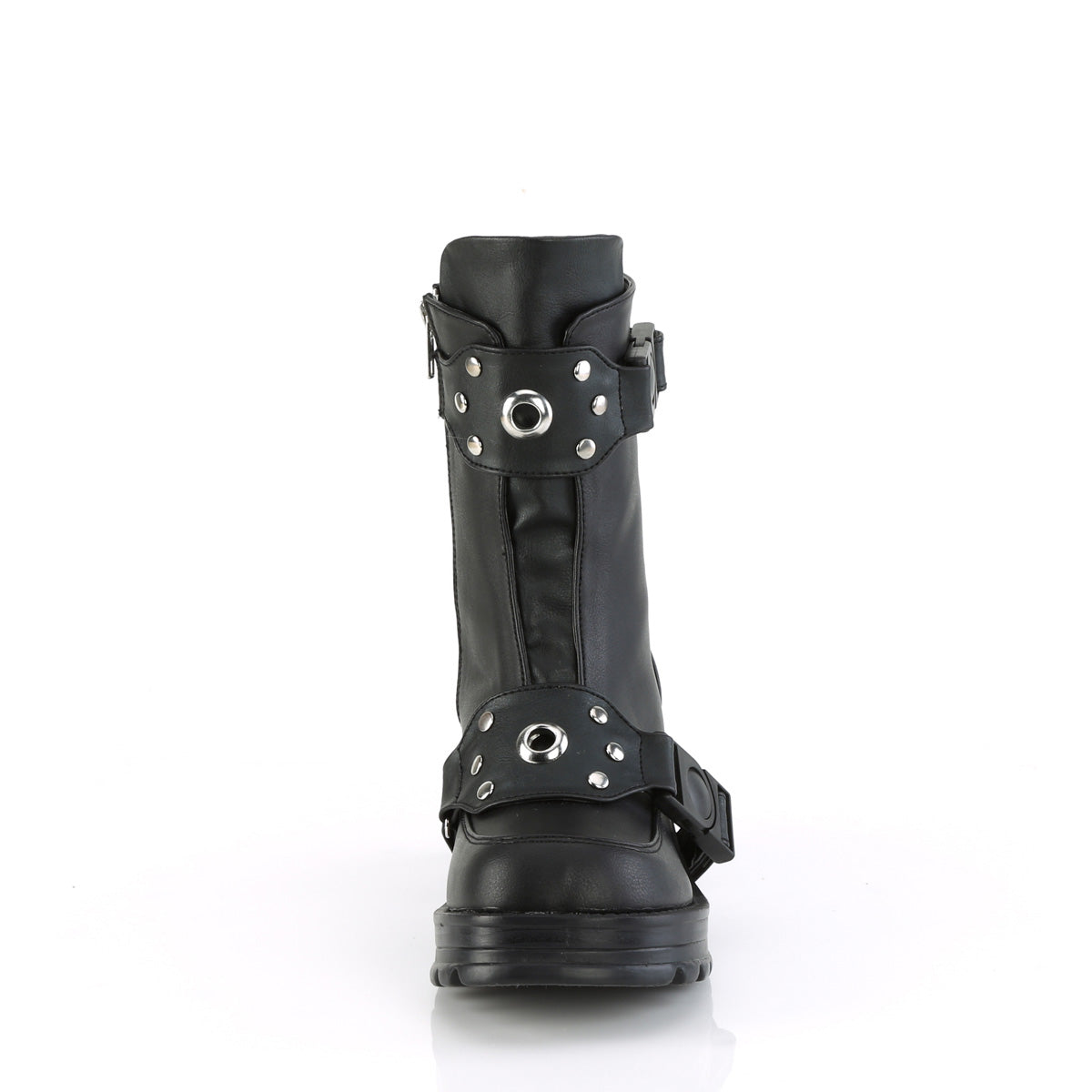 DemoniaCult Ankle Boots BRATTY-56 Blk Vegan Leather