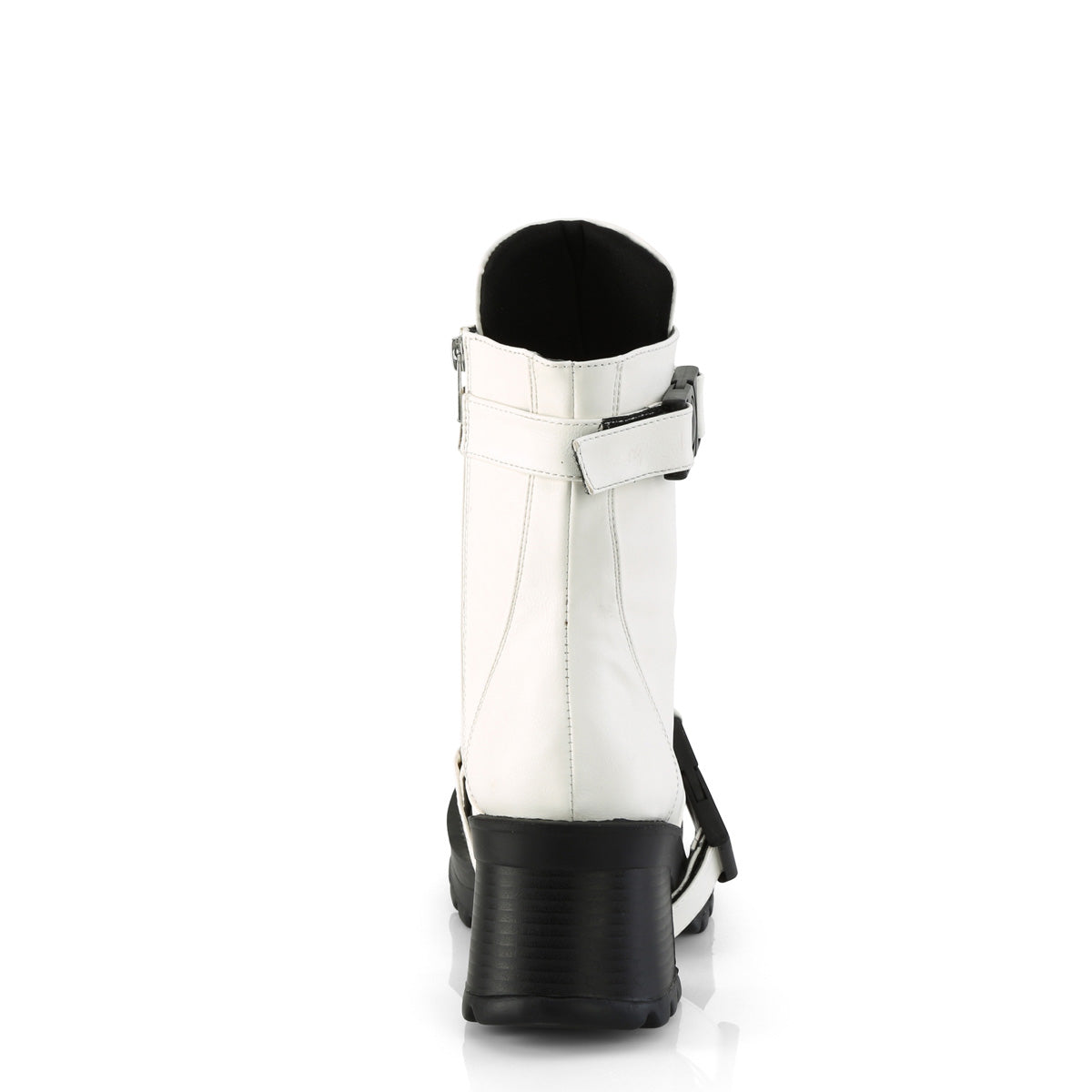 DemoniaCult Ankle Boots BRATTY-56 Wht Vegan Leather
