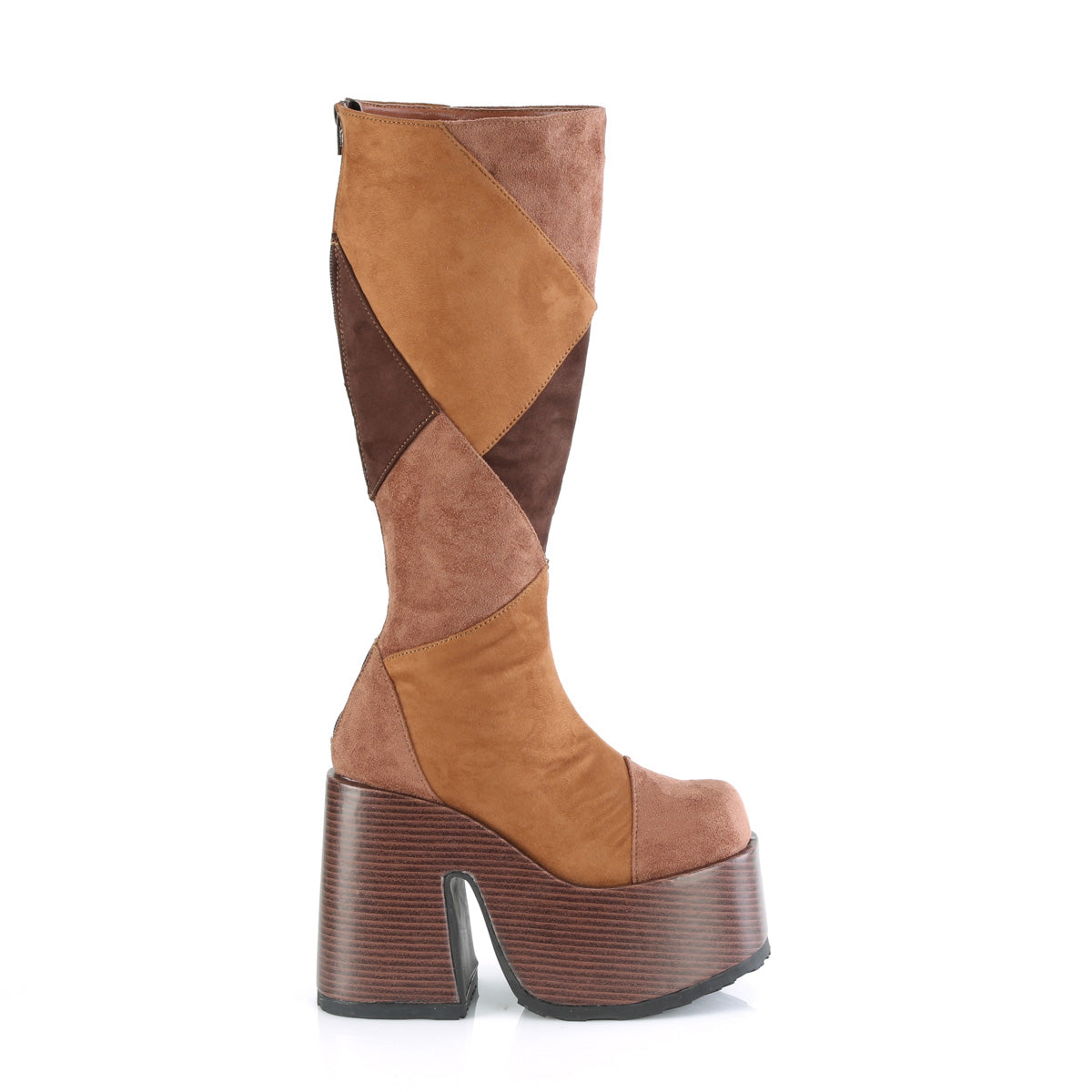 DemoniaCult CAMEL-280 Brown Multi Vegan Suede