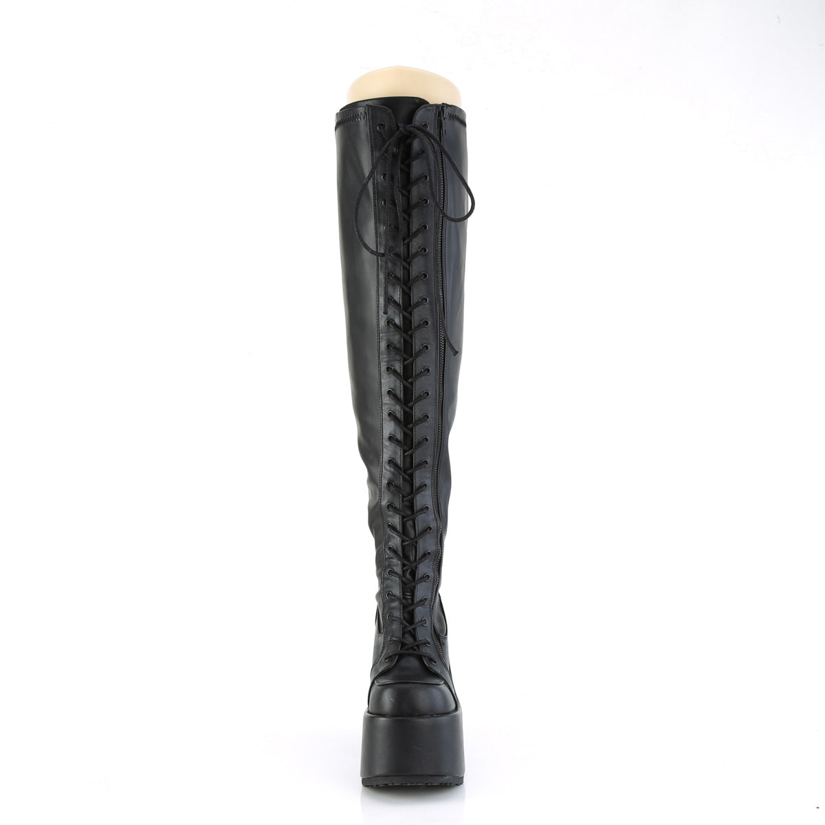 DemoniaCult Stivali CAMEL-300WC BLK STR VEGAN PELLE