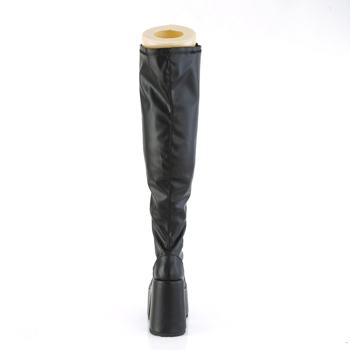 DemoniaCult Stivali CAMEL-300WC BLK STR VEGAN PELLE