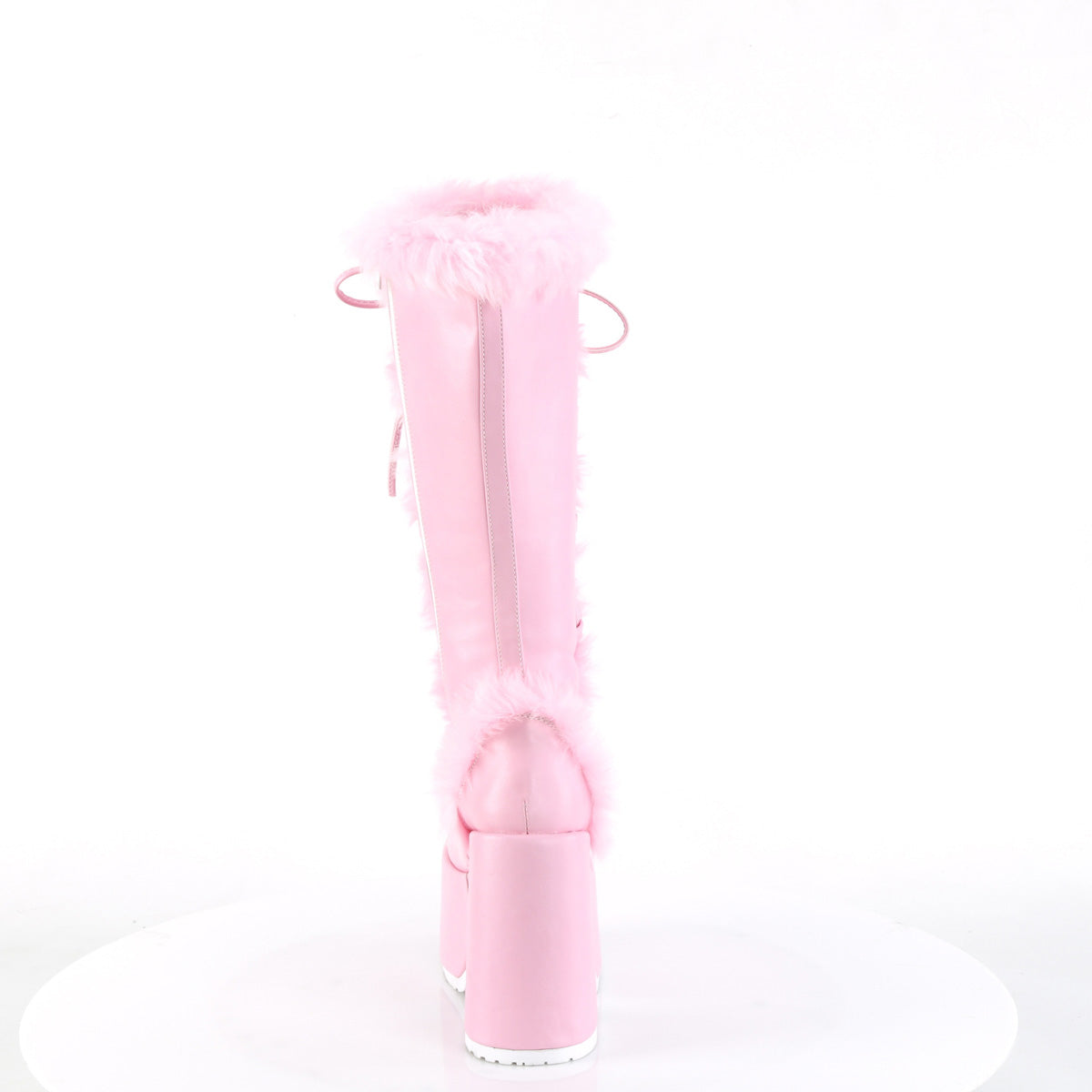 DemoniaCult Stivali CAMEL-311 pelle vegana rosa pastello