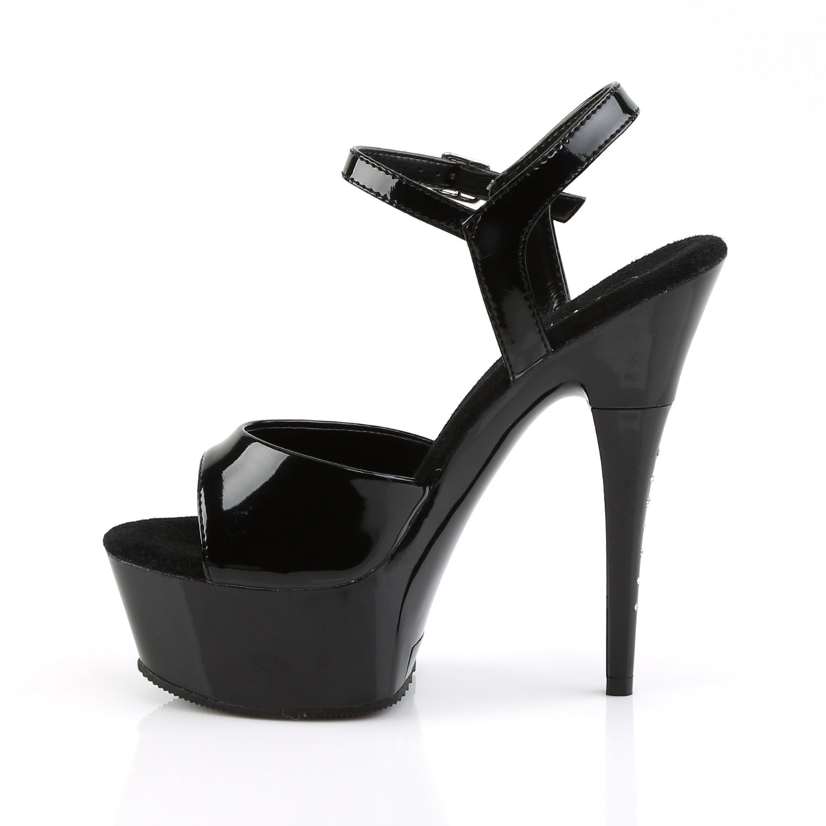 Pleaser Sandali da donna CAPTIVA-609 BLK PAT / BLK