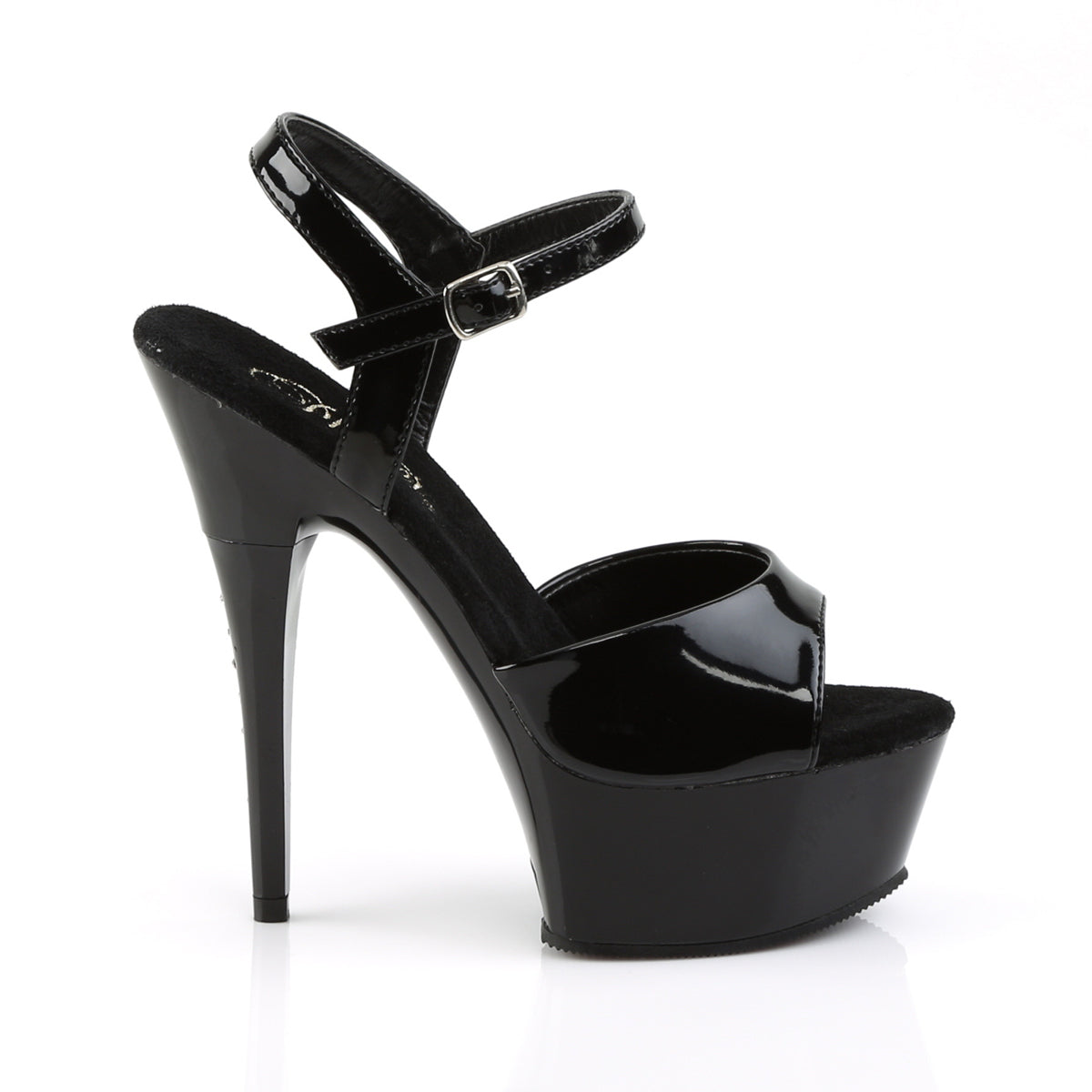 Pleaser Sandali da donna CAPTIVA-609 BLK PAT / BLK
