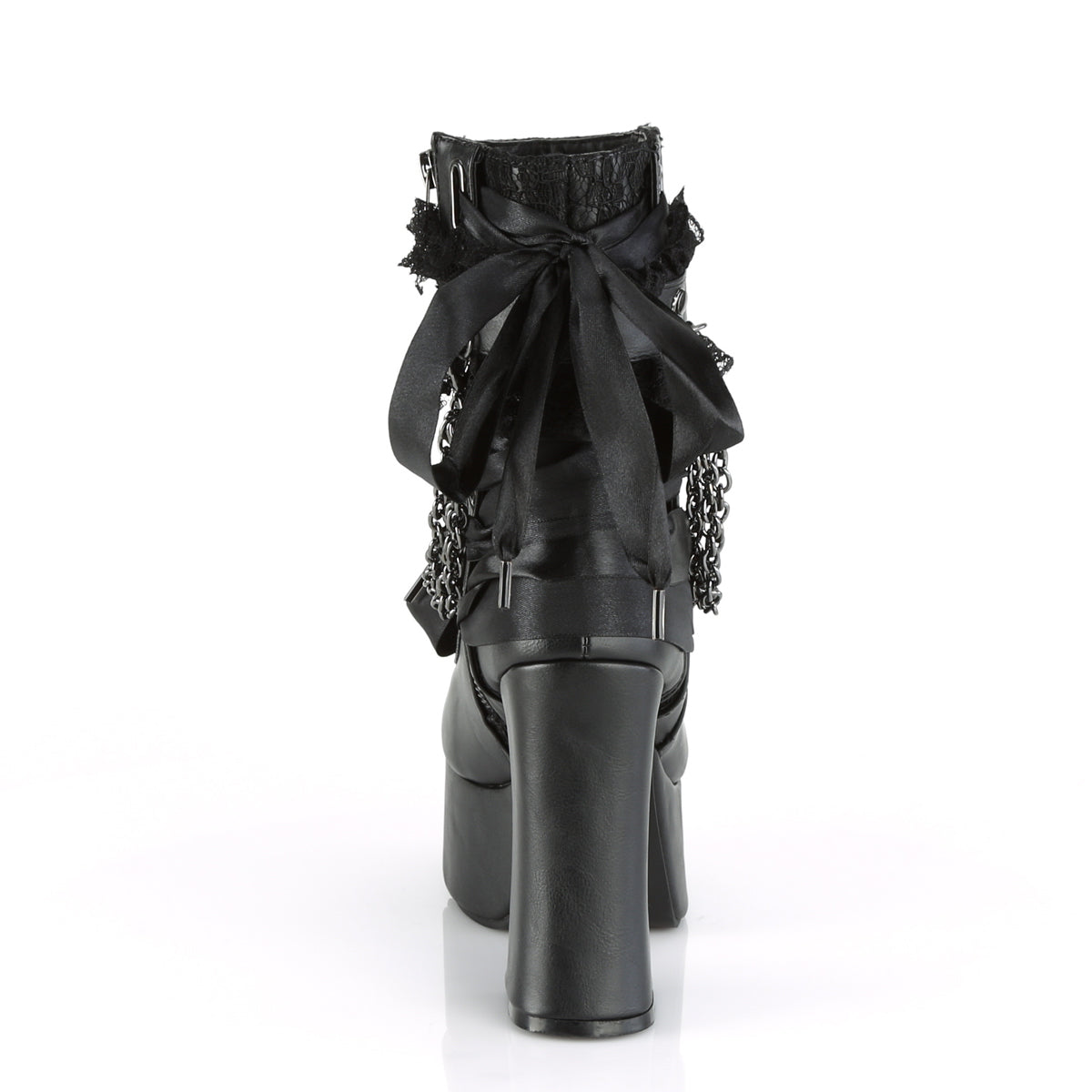DemoniaCult Stivali alla caviglia femminile CHARADE-110 overlay vegan-lace vegan-lace
