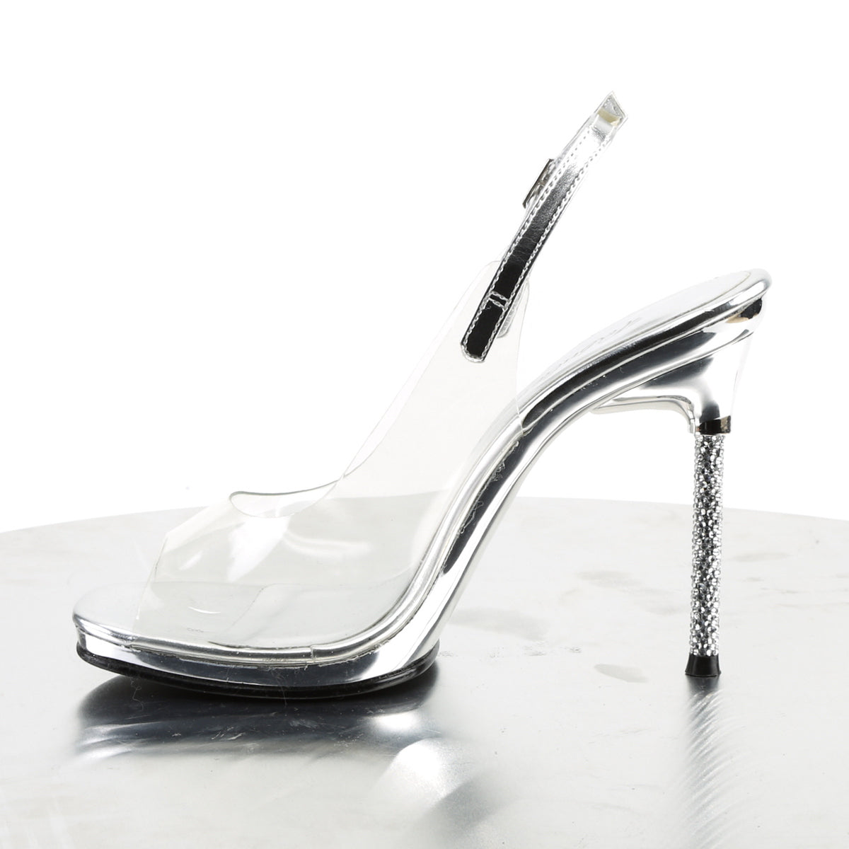 Fabulicious Womens Sandals CHIC-18 Clr-Slv Pu/Slv Chrome