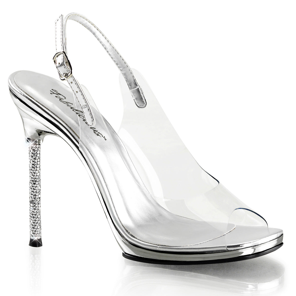 Fabulicious Womens Sandals CHIC-18 Clr-Slv Pu/Slv Chrome
