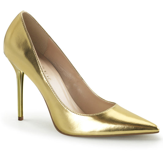 Pleaser Pompe da donna CLASSIQUE-20 Gold Met PU