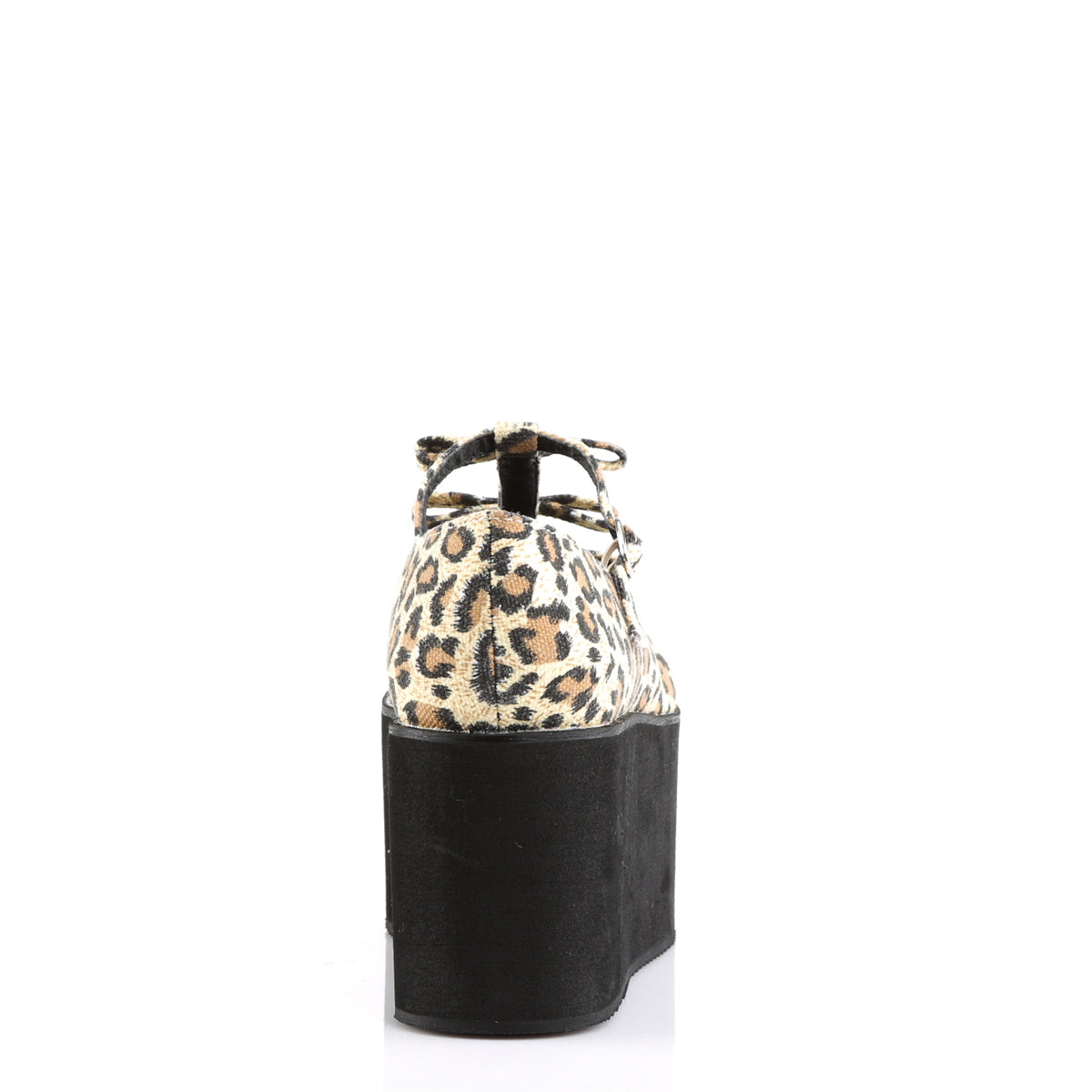 DemoniaCult Pompe da donna CLICK-08 tela di stampa leopardata