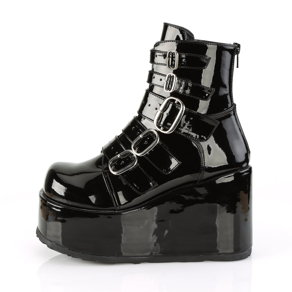 DemoniaCult Stivali alla caviglia femminile CONCORD-57 blk pat