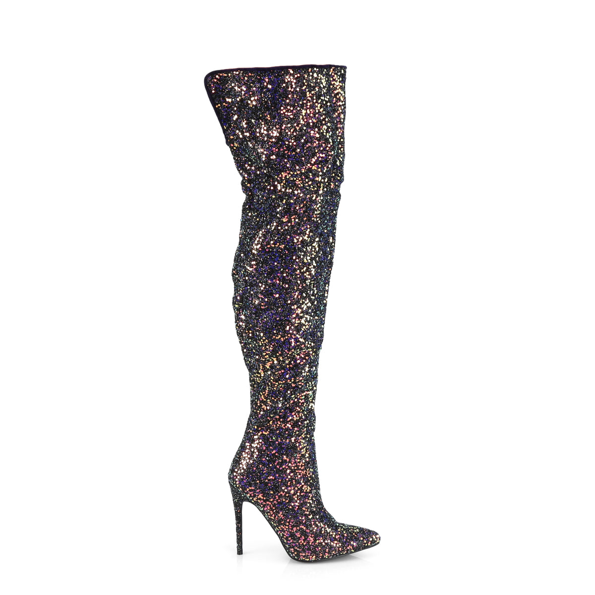 Pleaser Stivali da donna COURTLY-3015 BLK Multi glitter