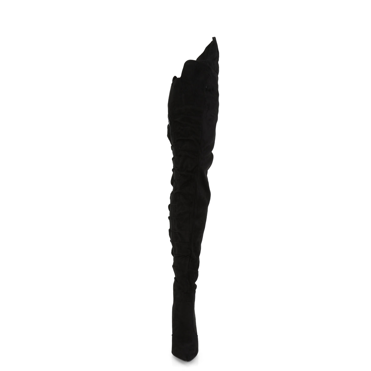 Pleaser Stivali da donna COURTLY-4017 BLK FAUX Suede Suede