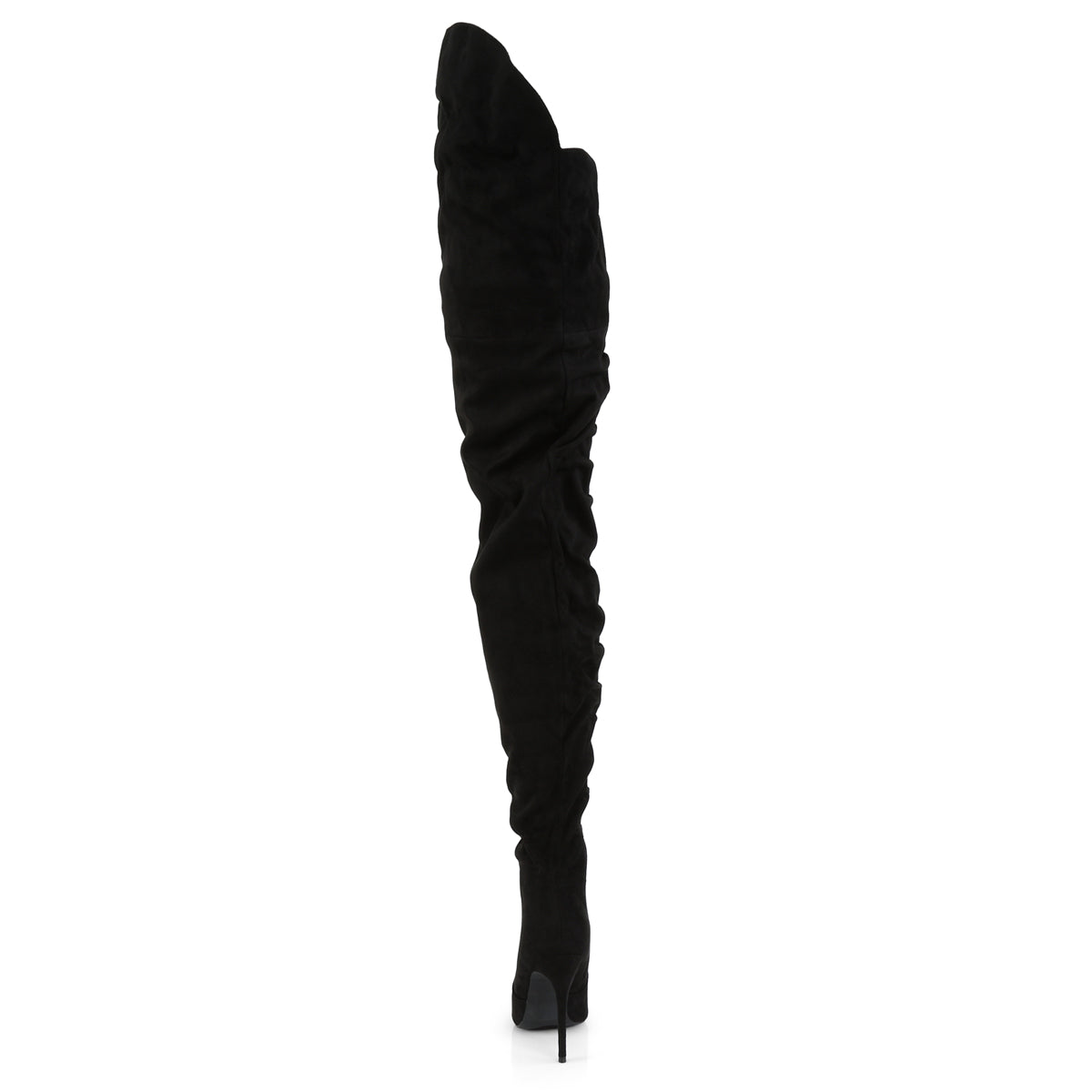 Pleaser Stivali da donna COURTLY-4017 BLK FAUX Suede Suede