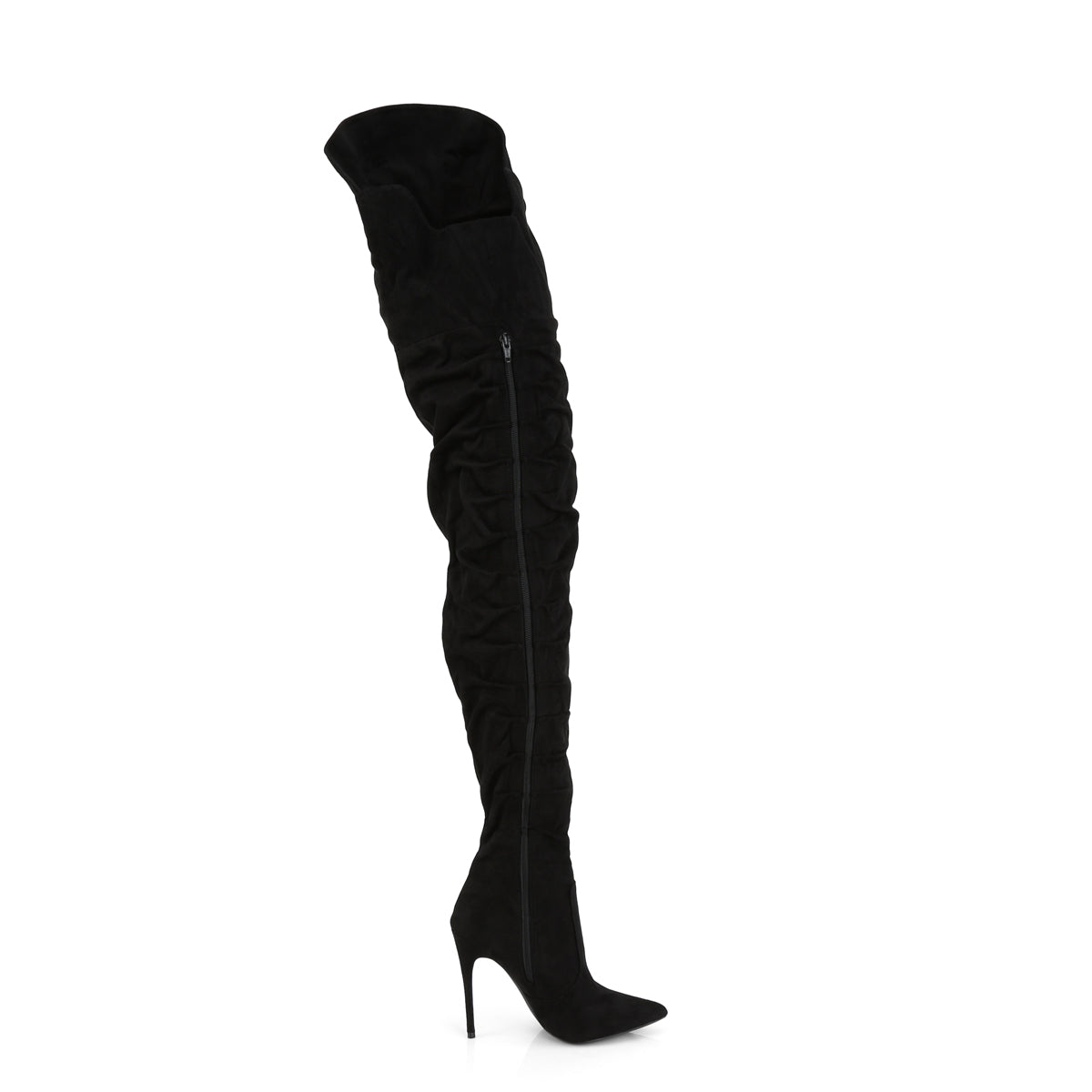 Pleaser Stivali da donna COURTLY-4017 BLK FAUX Suede Suede
