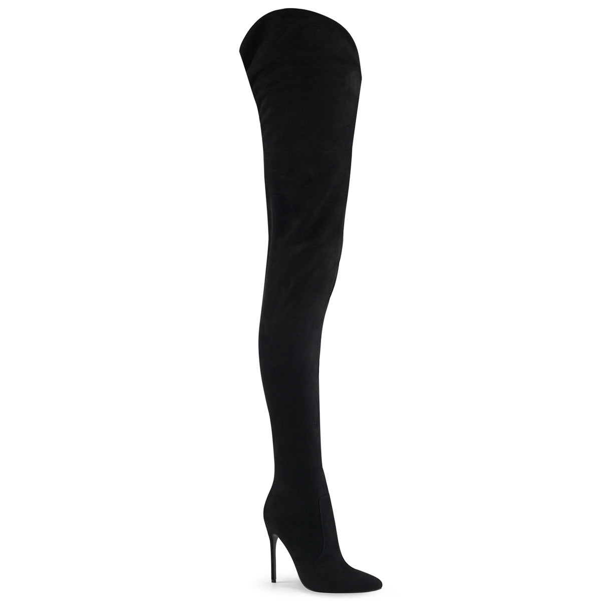 Pleaser Stivali da donna COURTLY-4017 BLK FAUX Suede Suede