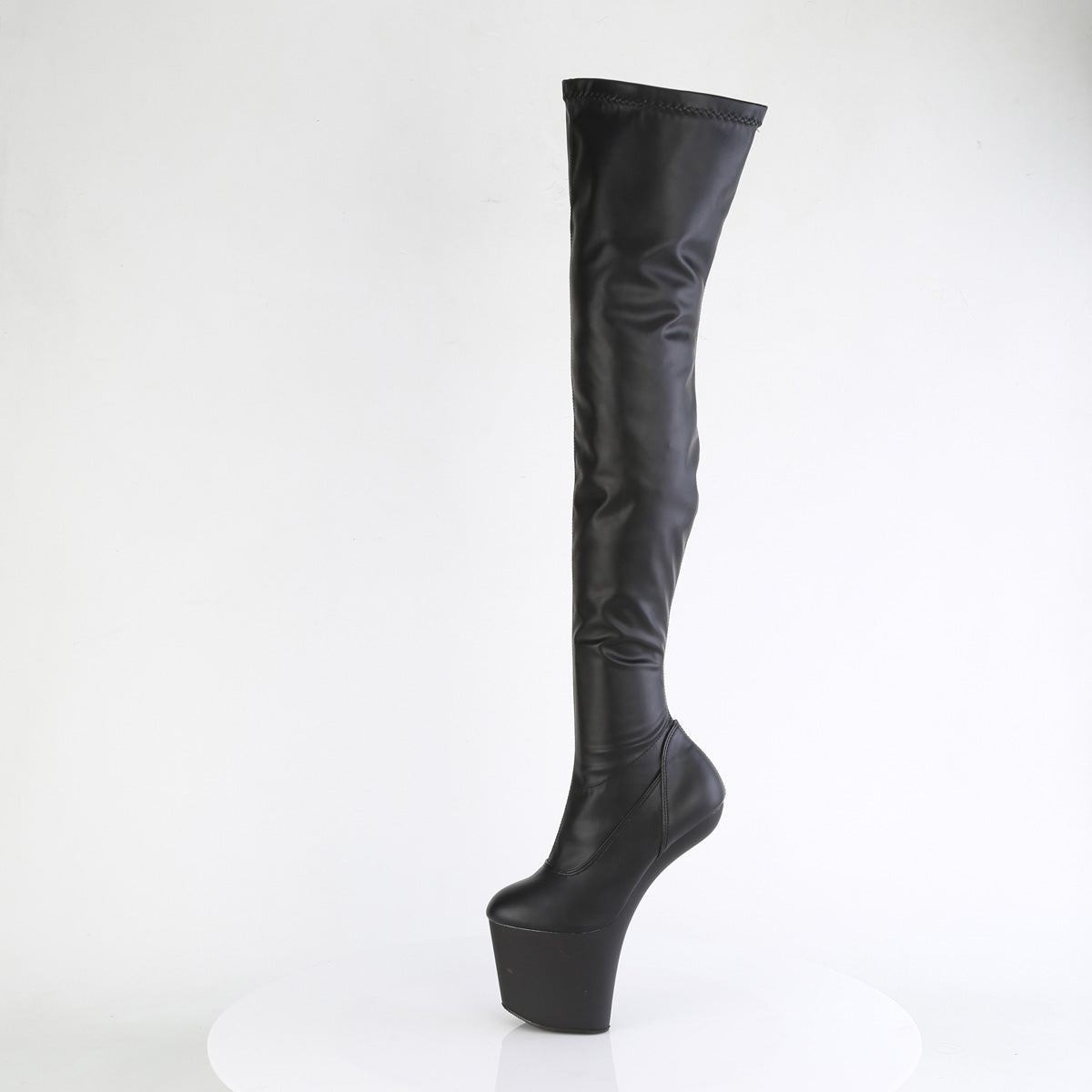 Pleaser Women's Platform Shoes CRAZE-3000 Blk Str. Faux Leather/Blk Matte