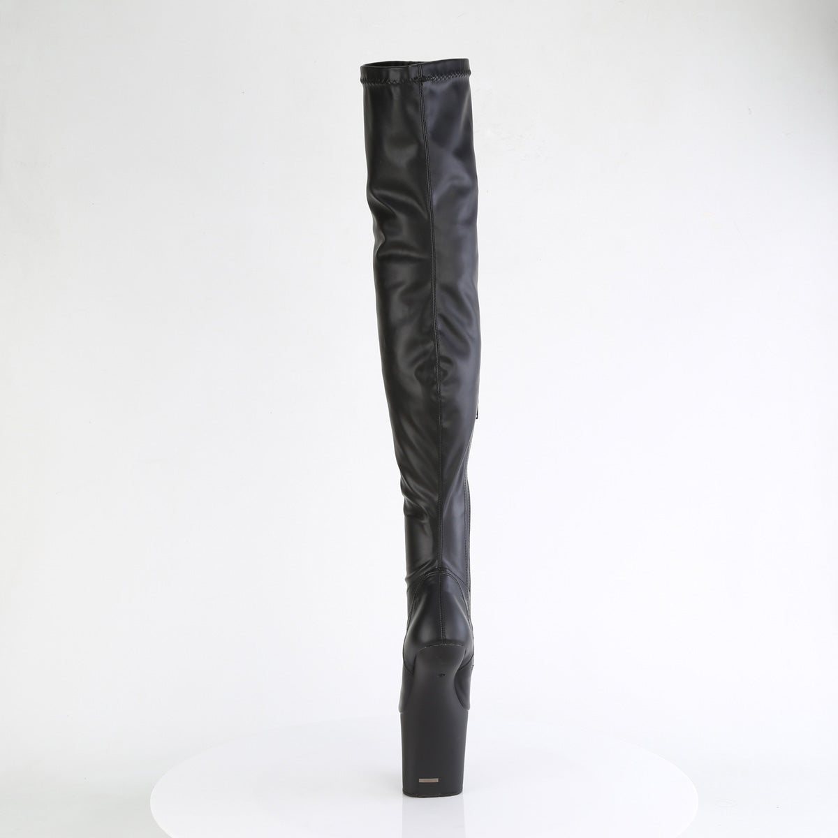 Pleaser Women's Platform Shoes CRAZE-3000 Blk Str. Faux Leather/Blk Matte