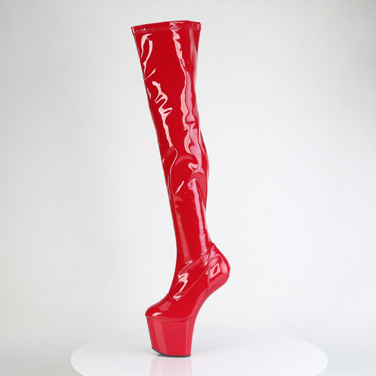 Pleaser Women's Platform Shoes CRAZE-3000 Red Str. Pat/Red