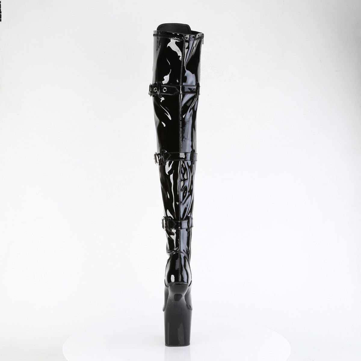 Pleaser Boots CRAZE-3028 Blk Str. Pat/Blk