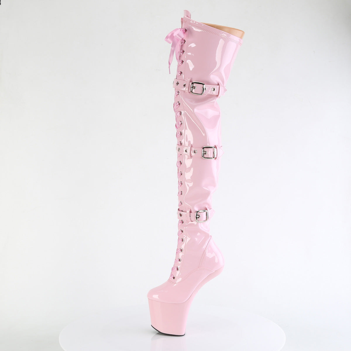 Pleaser Stivali CRAZE-3028 B. Pink Str. Pat/b. Rosa