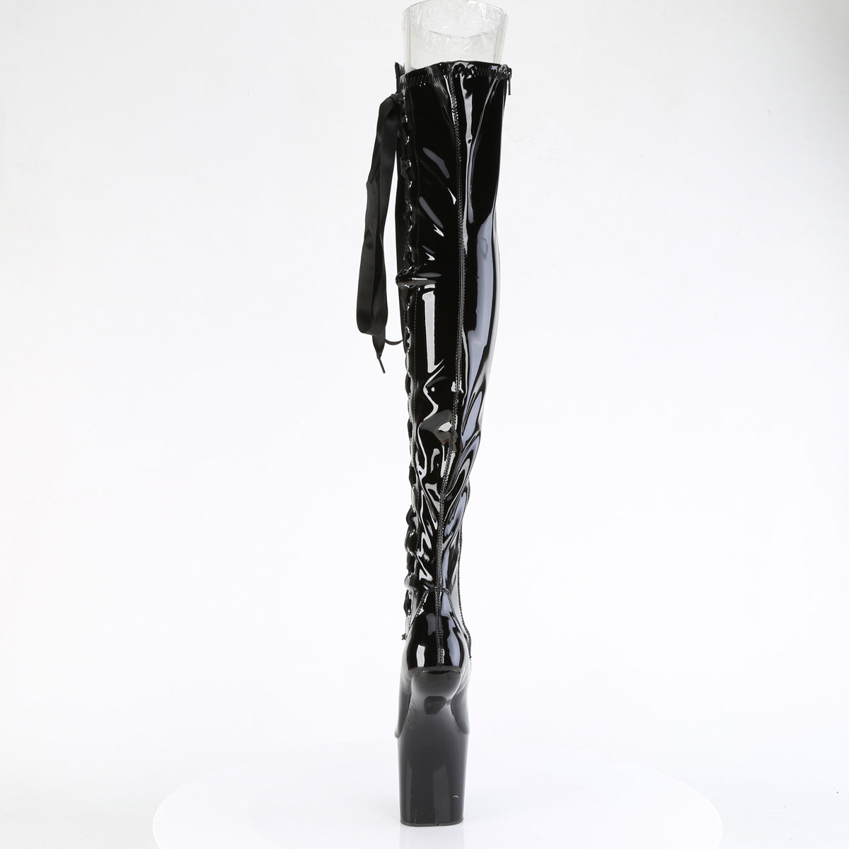Pleaser Boots CRAZE-3050 Blk Str. Pat/Blk