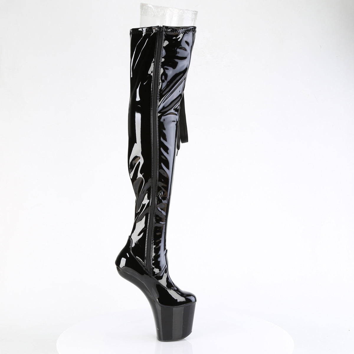 Pleaser Boots CRAZE-3050 Blk Str. Pat/Blk