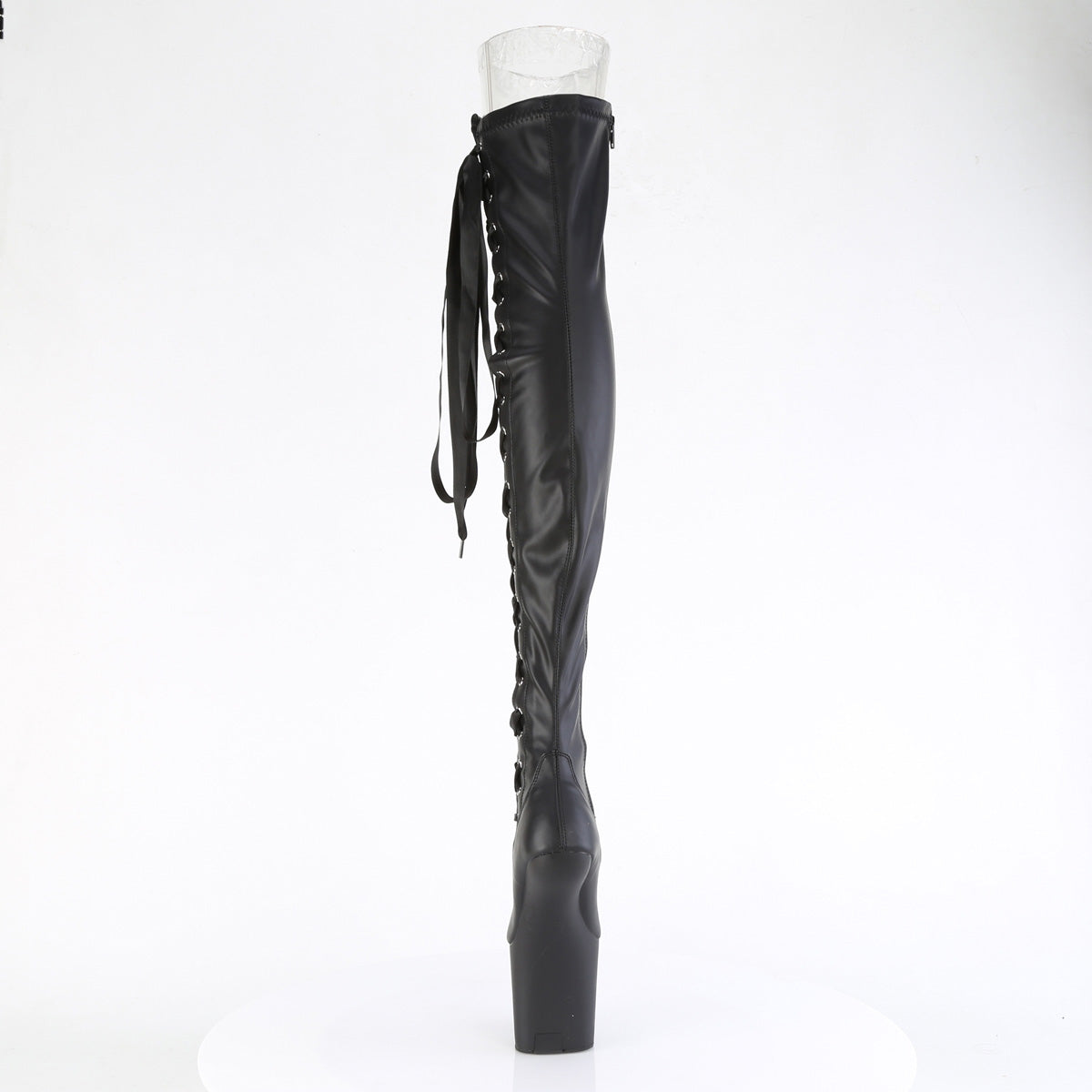 Pleaser  Boots CRAZE-3050 Blk Str. Faux Leather/Blk Matte
