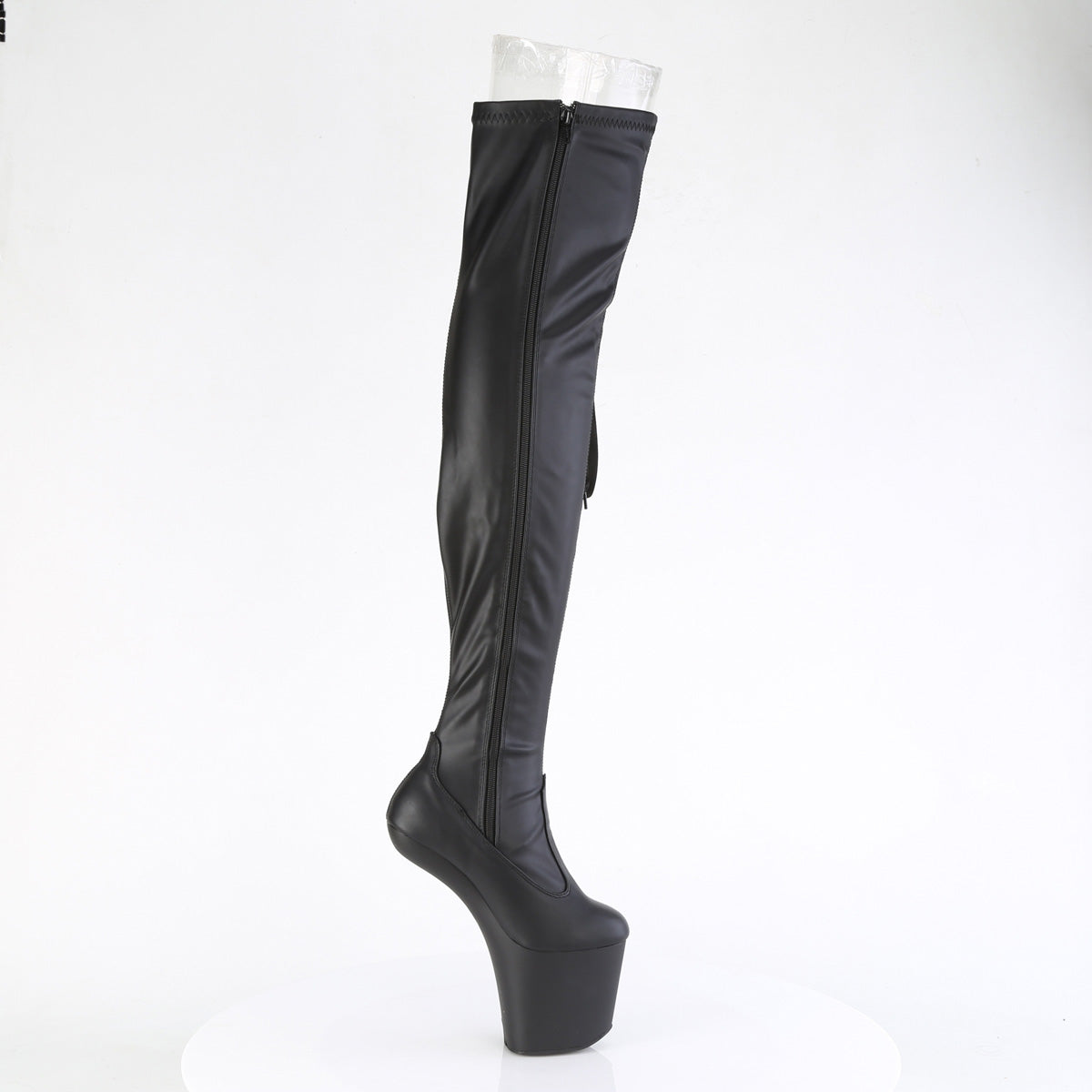 Pleaser Boots CRAZE-3050 Blk Str. Faux Leather/Blk Matte