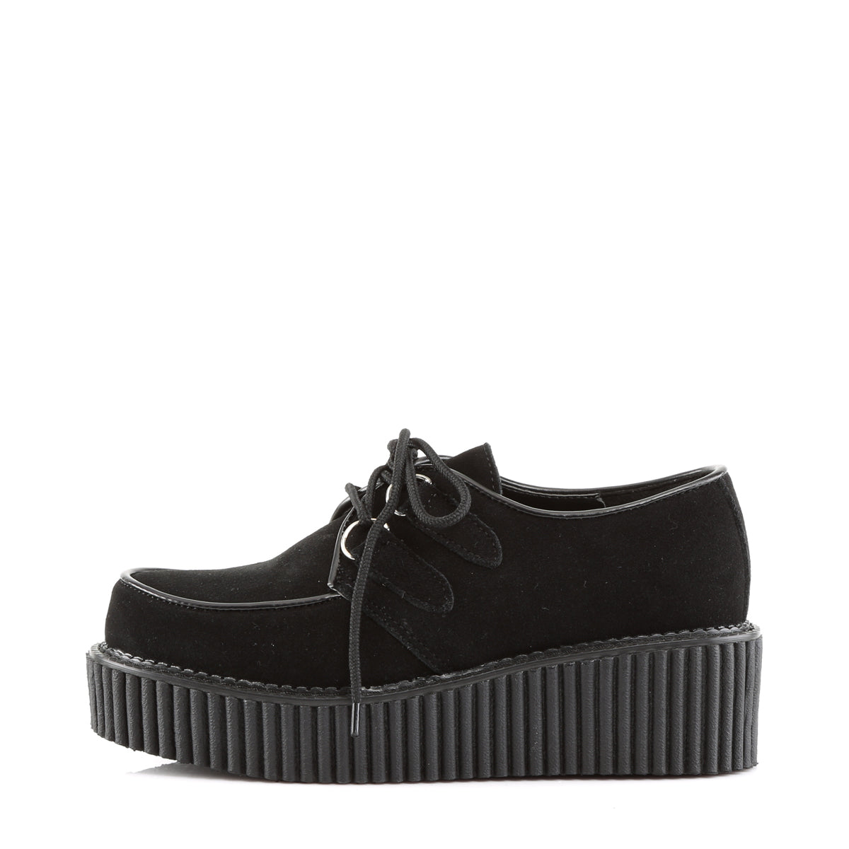 DemoniaCult Scarpa bassa femminile CREEPER-101 in pelle scamosciata BLK