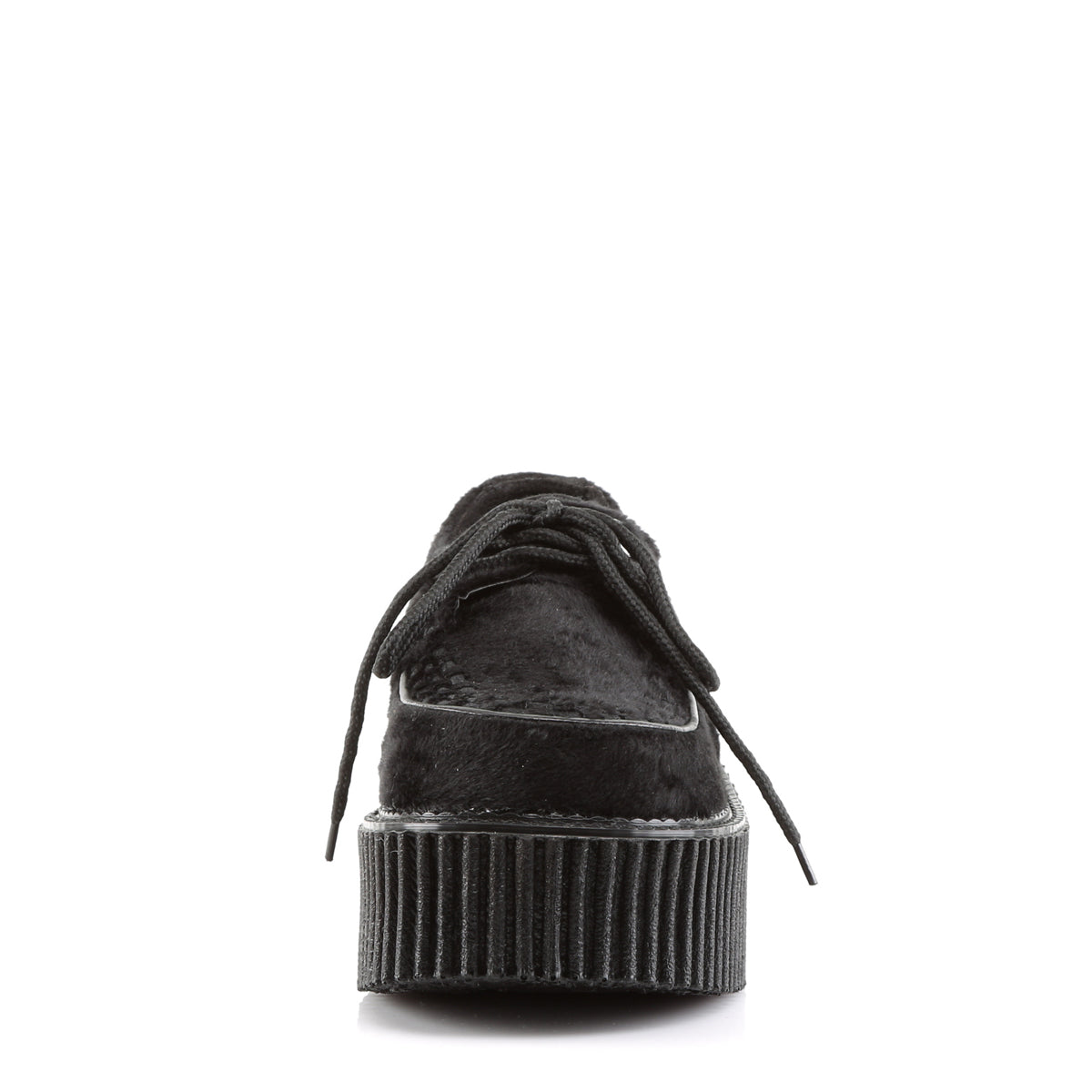 DemoniaCult Scarpa bassa femminile CREEPER-202 pelliccia blk