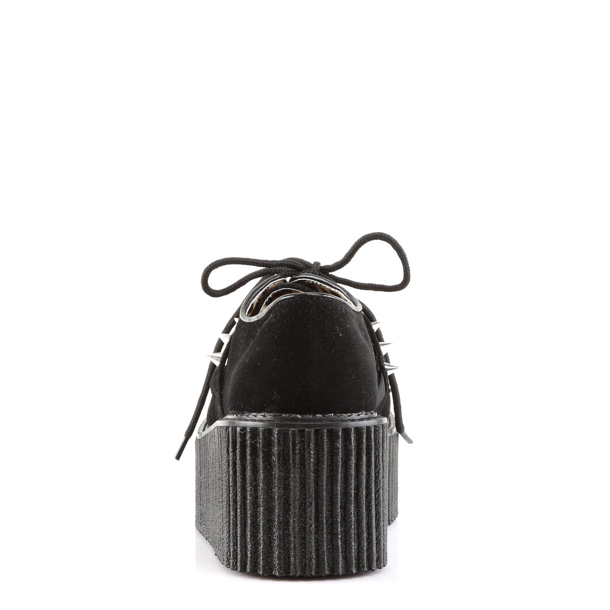 DemoniaCult Scarpa bassa femminile CREEPER-206 in pelle vegana blk in pelle scamosciata vegana
