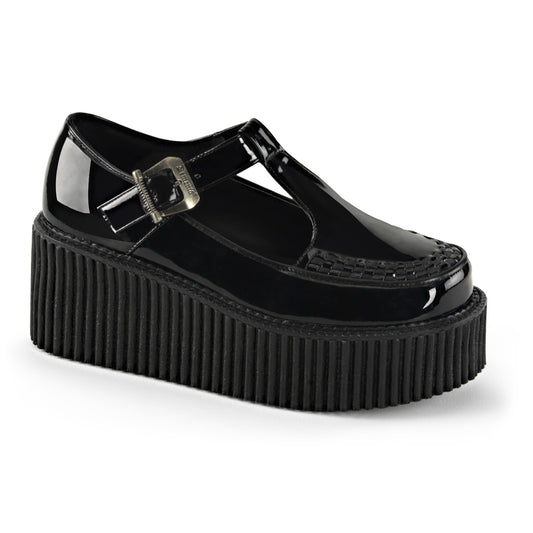 DemoniaCult Scarpa bassa femminile CREEPER-214 blk pat